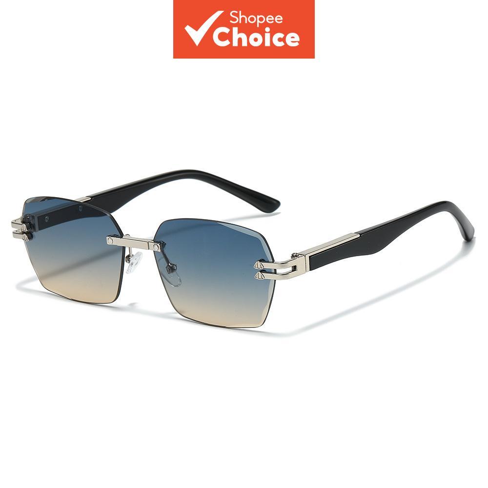 Óculos De Sol Quadrados De Designer De Luxo Para Homens E Mulheres Uv400 Coloridos Sem Moldura Da Moda