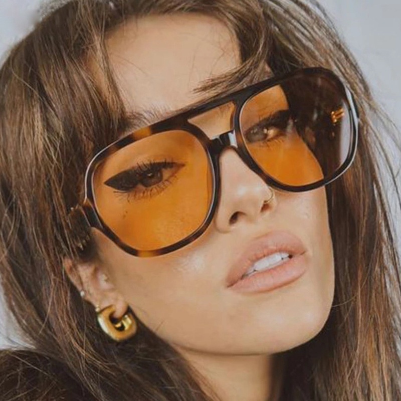 Óculos De Sol Retro Moda Homem Moldura Quadrada Sombra De Verão Anti-Rdiação UV400