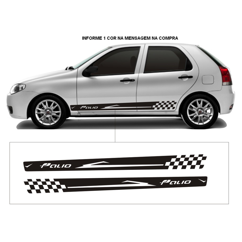 Adesivo Decorativo Para Palio Fire Economy ED EDX Faixa lateral Palio M6 Adesivos Para Carro 2 Ou 4 Portas