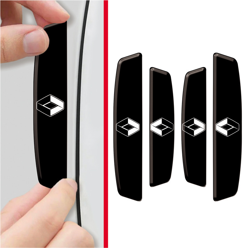 Protetor Lateral Porta Carro 3D Preto COMPATIVEL Renault
