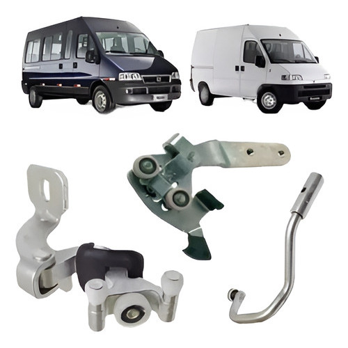 Kit Carrinho Guia Porta Lateral Correr Ducato Jumper Boxer