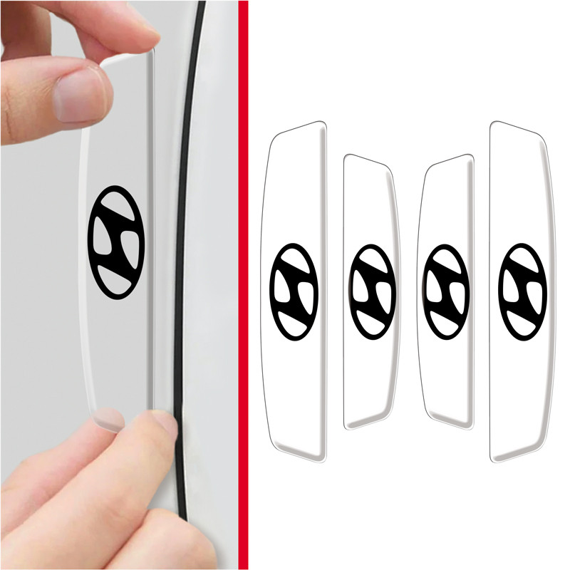 Protetor Lateral Porta Carro 3D Transparente Hyundai