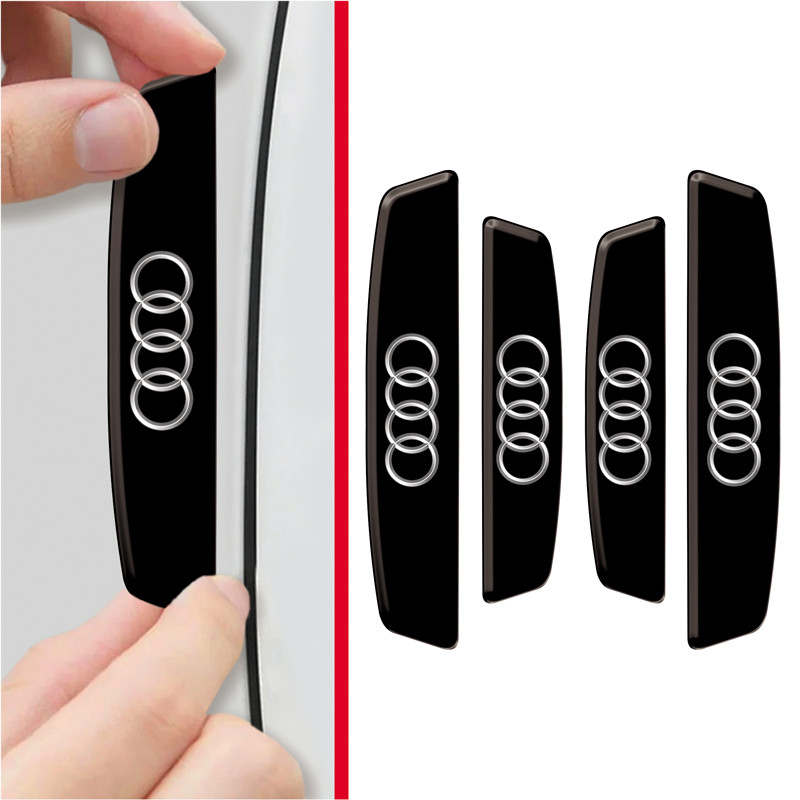 Protetor Lateral Porta Carro 3D Preto Compatível AUDI