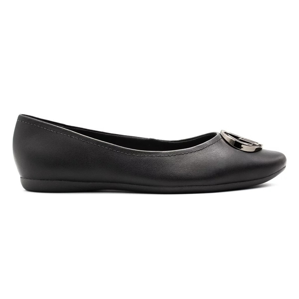 Sapatilha Usaflex Bico Redondo Comfy Couro T7566