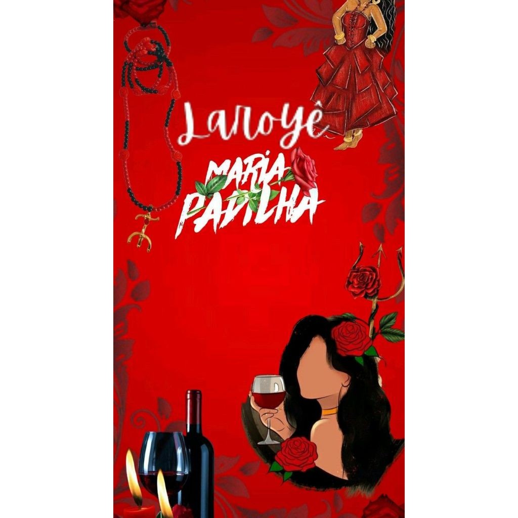 QUADRO DECORATIVO PLACA MDF- LAROYE MARIA PADILHA.ativa MDF (pomba gira, pombogira, Pombagira)