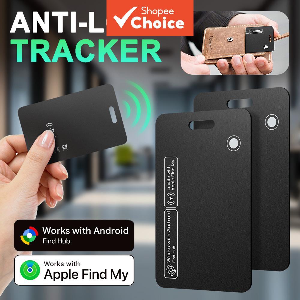 Cartão rastreador de carteira ultrafino, etiqueta inteligente Bluetooth recarregável anti-perda para Android e iOS,