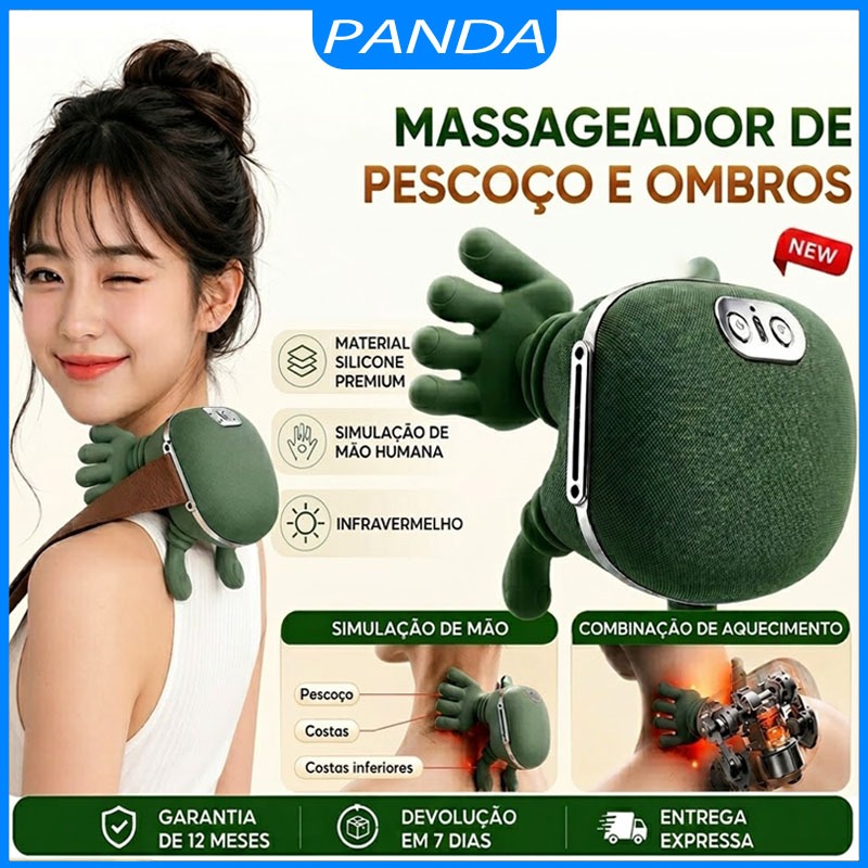 Portable Electric Neck Massager Soothing 3-Speed Intensity + Infrared Heating