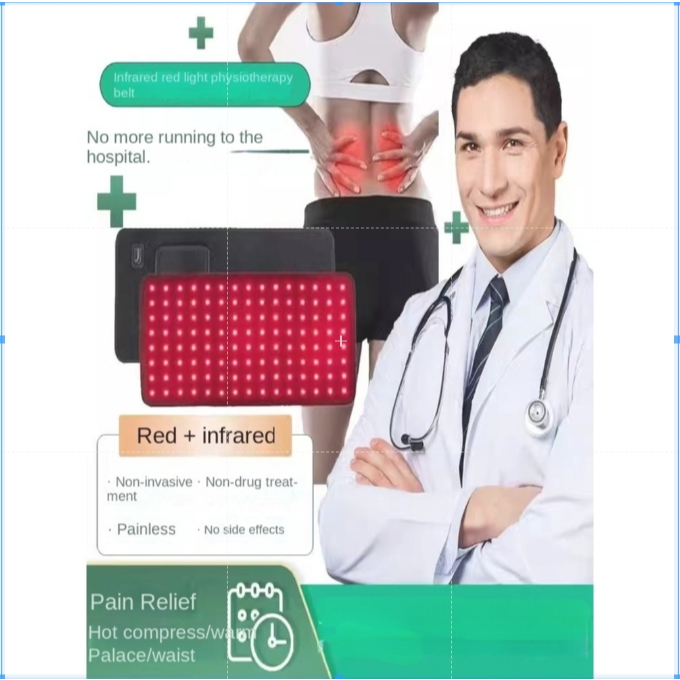 Red Light Body Belt – Infrared LED Light Device for Legs, Knees, Back, Waist and Shoulders