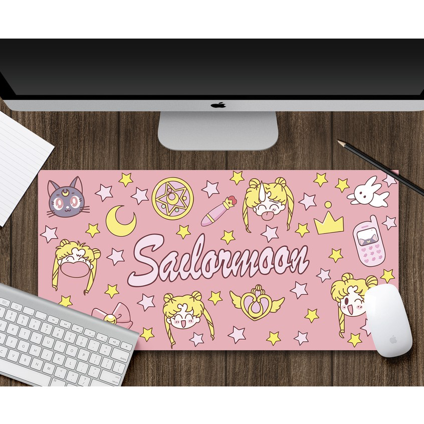 Mouse Pad neoprene slim - Sailor Moon Rosa Claro