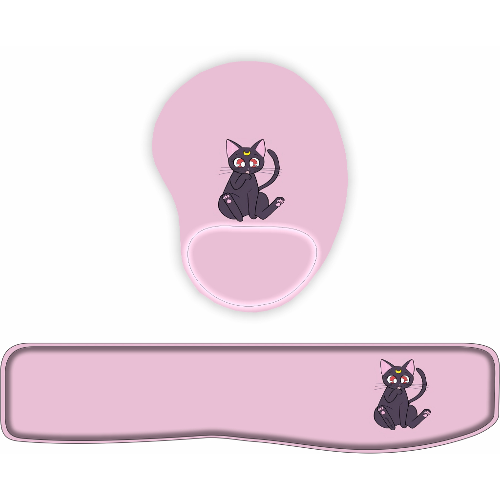 Kit Mouse Pad + Apoio de Teclado Luna Sailor Moon