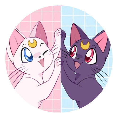 Mouse Pad Sailor Moon Redondo 19cm Borracha Antiderrapante