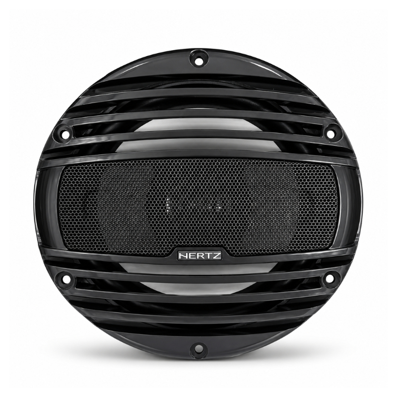 Par de Alto Falantes 6.5 Polegadas Hertz Coaxial Marítimo Preto