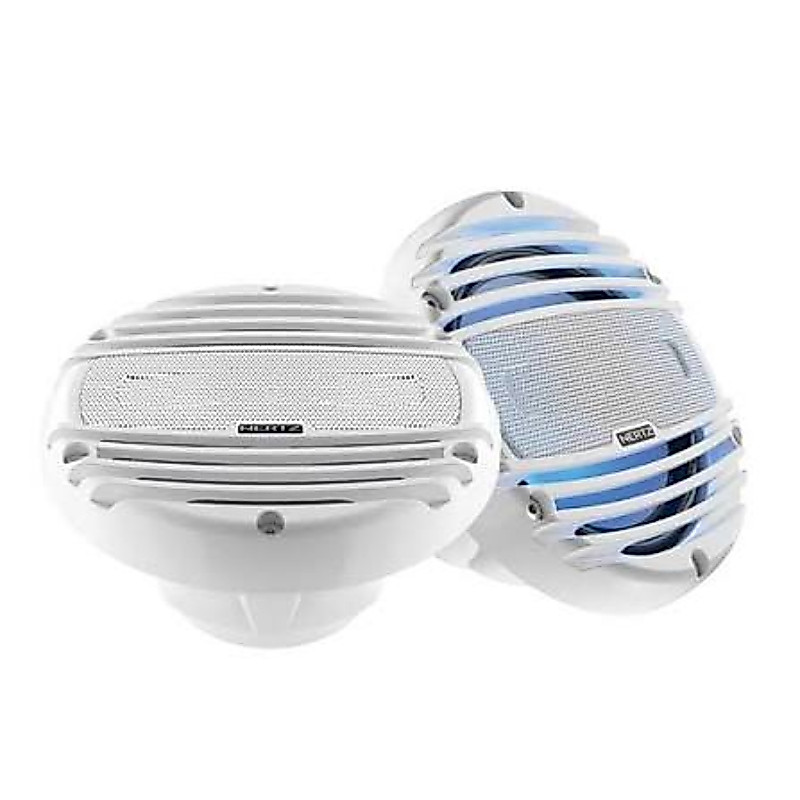 Par de Alto Falantes 6.5 Polegadas Coaxial Branco Sem LED - Hertz Marine
