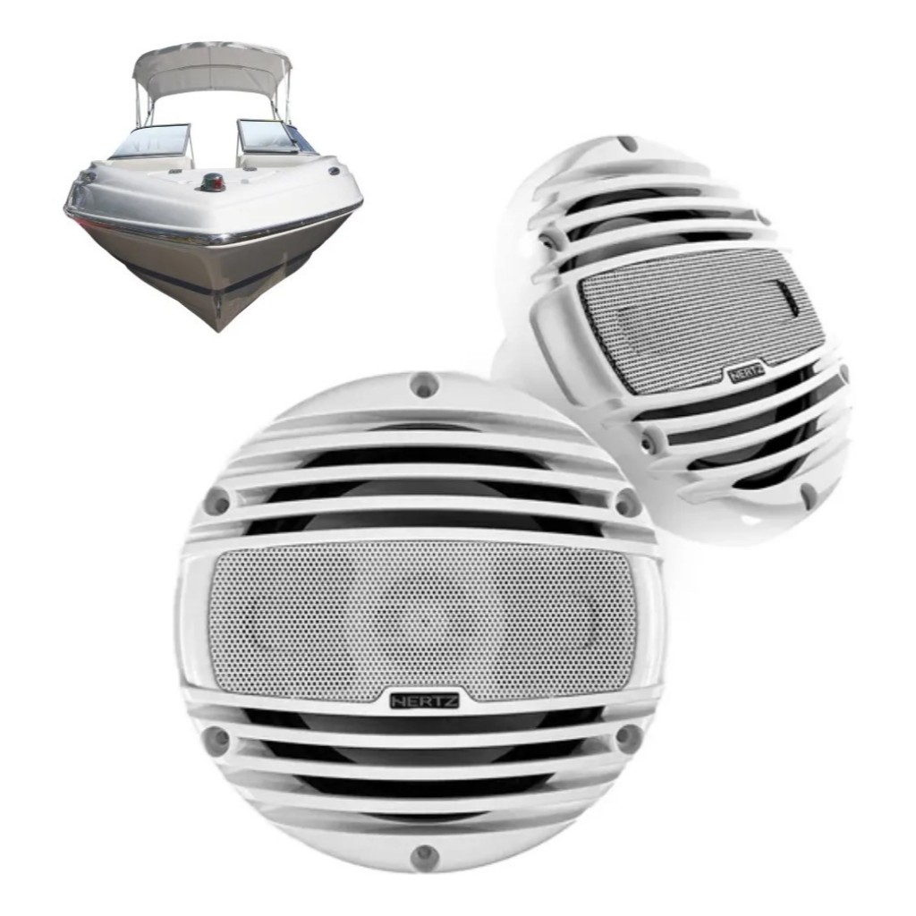 ALTO FALANTES HERTZ MARINE HMX 8 TW 8 POLEGADAS COAXIAL 200W RMS 4 OHMS PAR  DESCRIÇÃO DO PRODUTO: Os alto-falantes marí