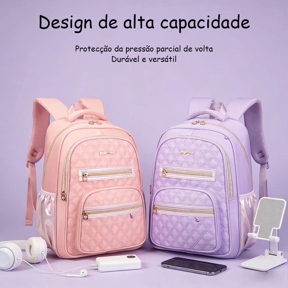 Mochila Escolar Multicamada multifuncional sacos ombro estudante viagem grande capacidade durável alças ajustáveis