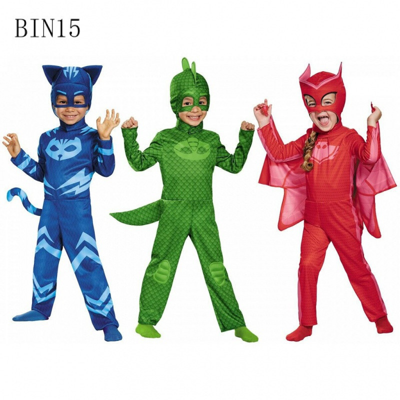 Fantasia PJ Masks para Crianças de 3 a 12 Anos/Halloween/Menino/Gato GPIX
