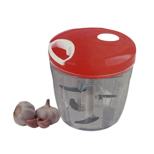 Mini processador alimentos manual sortido TOP RIO 5 lâminas capacidade 700ml plástico metal