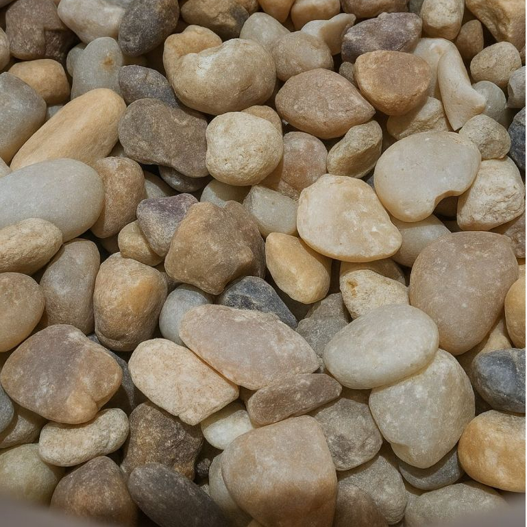 Seixo De Rio Pequeno ou Mini 25kg Pedra Natural Para Decoração Jardim