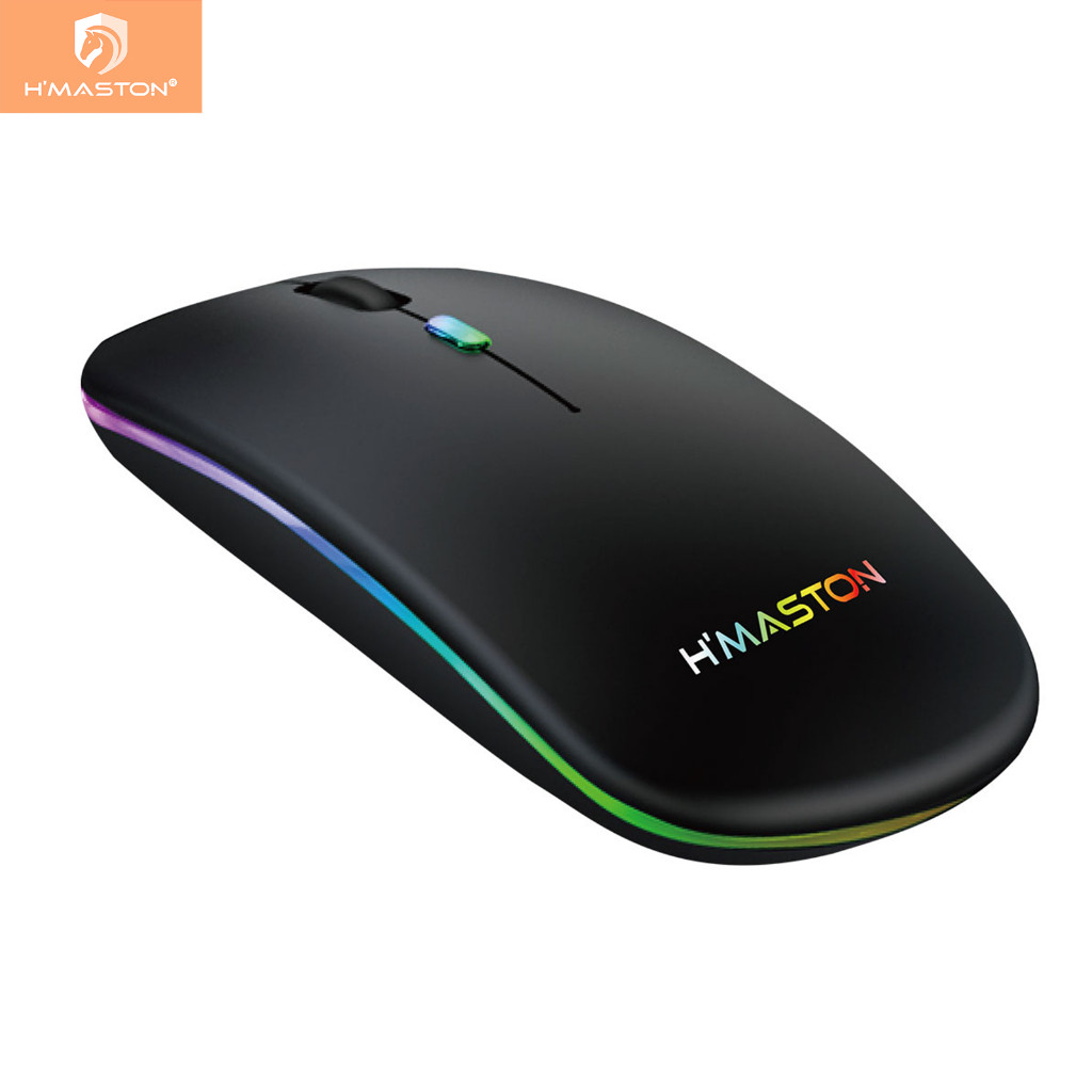 H'maston E-1300PRO Mouse Sem Fio Rgb Recarregável Wireless Led Ergonômico