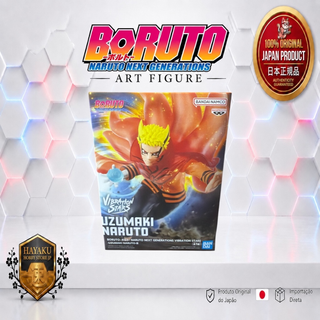 Boruto: Naruto Next Generations Action Figure – Vibration Stars Uzumaki Naruto-III (Baryon Mode) – (ORIGINAL JAPÃO)