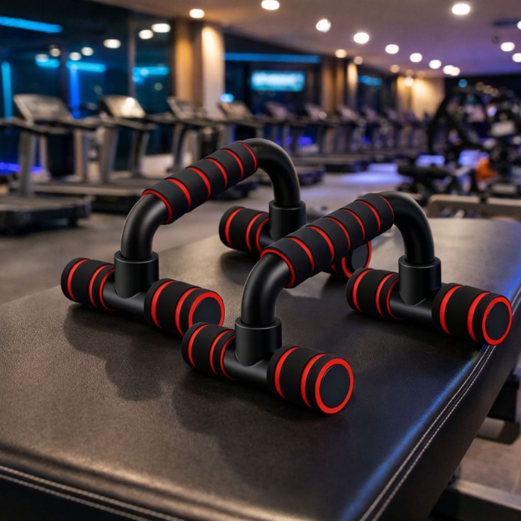Barra de Apoio Flexão Profissional Musculação Antiderrapante Academia em Casa Portatil Saúde Lançamento Envio Imediato