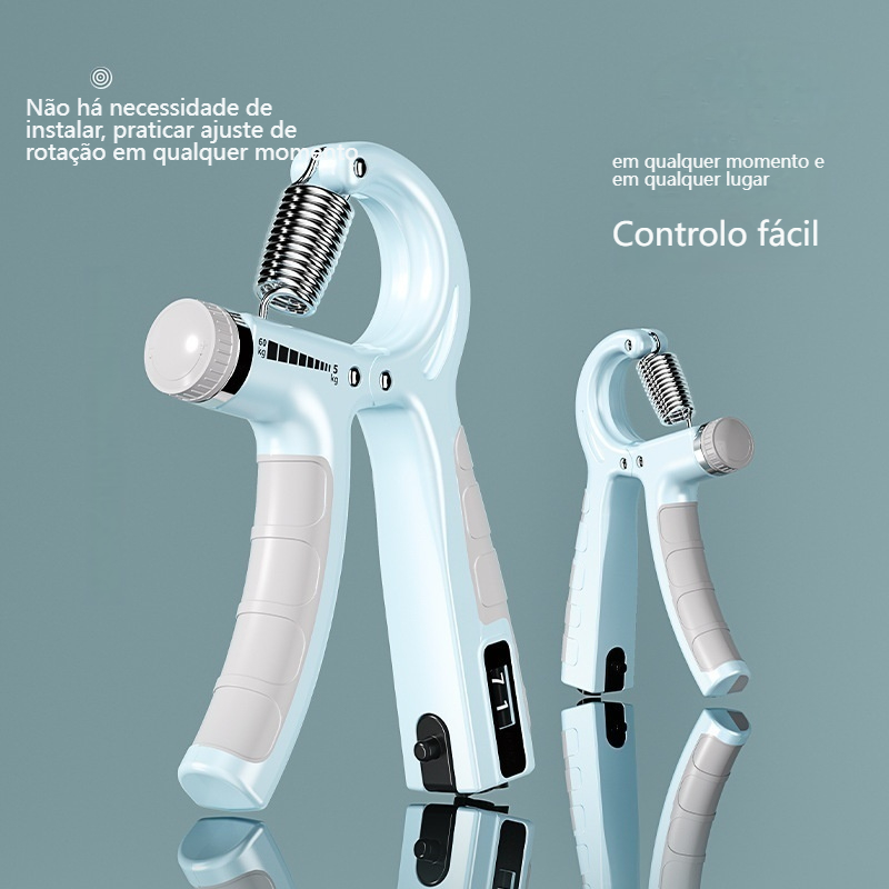 Hand Grip com Contador e Ajuste  Fortalecedor de Mão Portátil para Exercício e Reabilitação