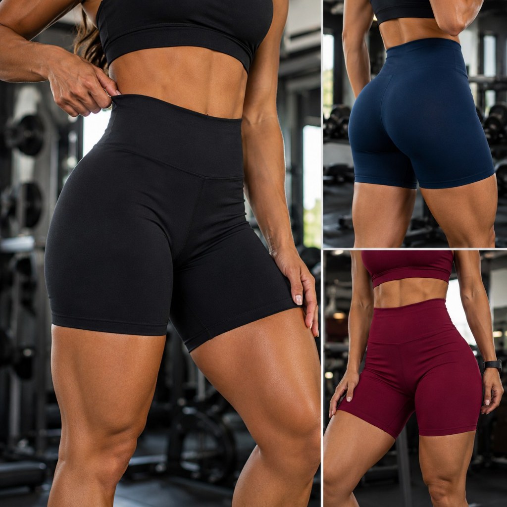 Kit 3 Shorts Leg Legging academia feminino Zero transparencia com alta compressão Não sobe  SUPLEX POWER