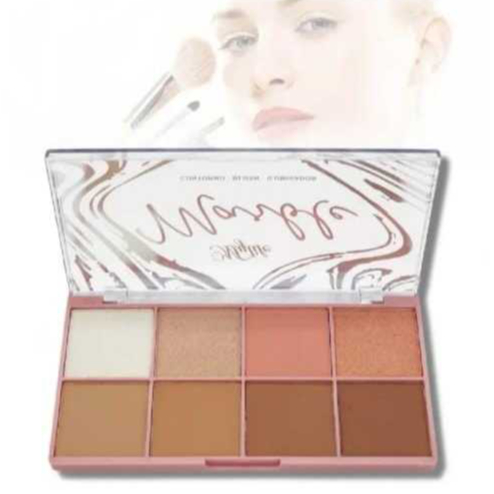 Paleta de Contorno, Blush e Iluminador Marble MY8313 - Design Luxuoso e Pigmentação Alta