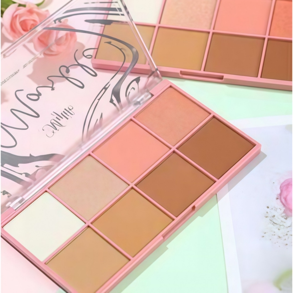 MY8313 Paleta Marble De Contorno, Iluminador & Blush My Life