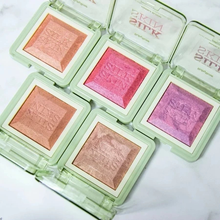 Blush e Iluminador Baked Mosaic Marble Bloom Compacto Linha Silk Skin By Ruby Rose