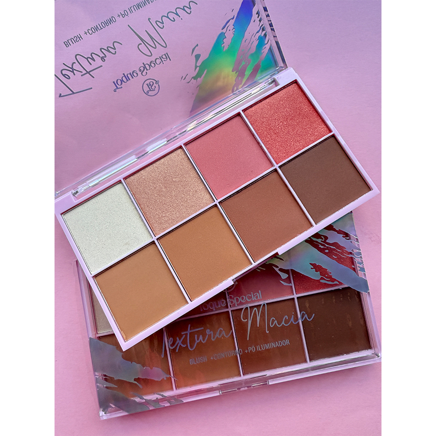 Paleta De Contorno Blush Iluminador Marble LOVÉ RAIN