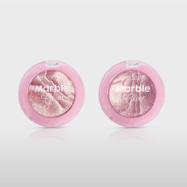Kit 2 Blush Iluminador Marble Glow - SP Colors