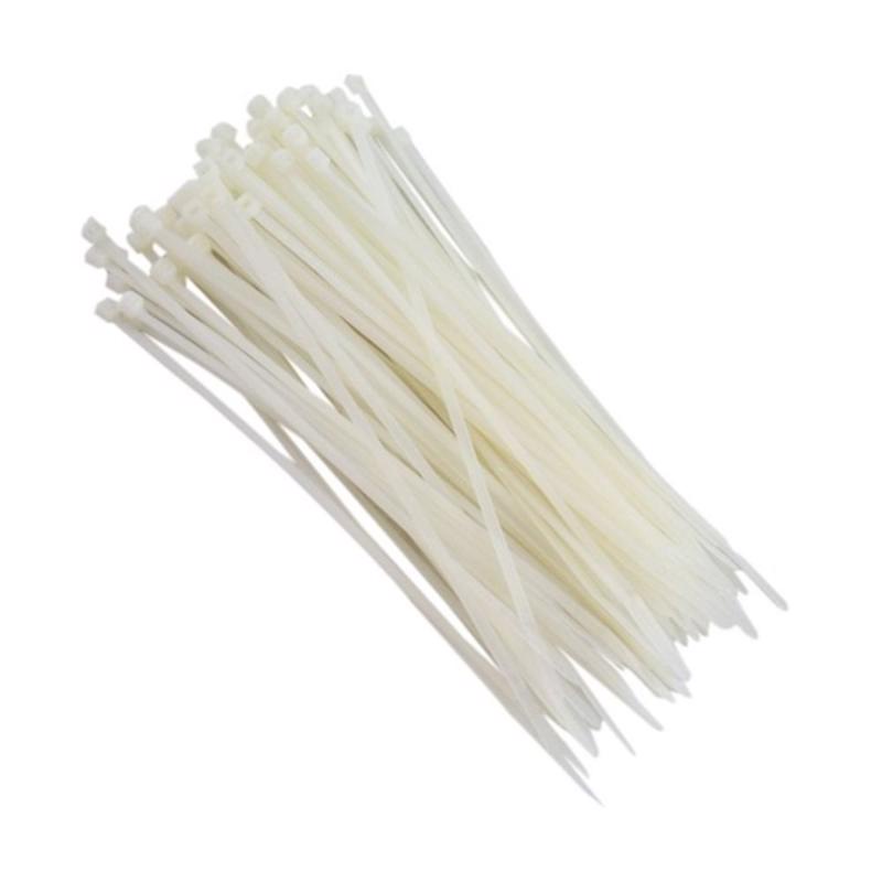 Jogo Abraçadeira Nylon Enforca Gato Branco 100mm X 2,5mm 100 Peças - Fertak