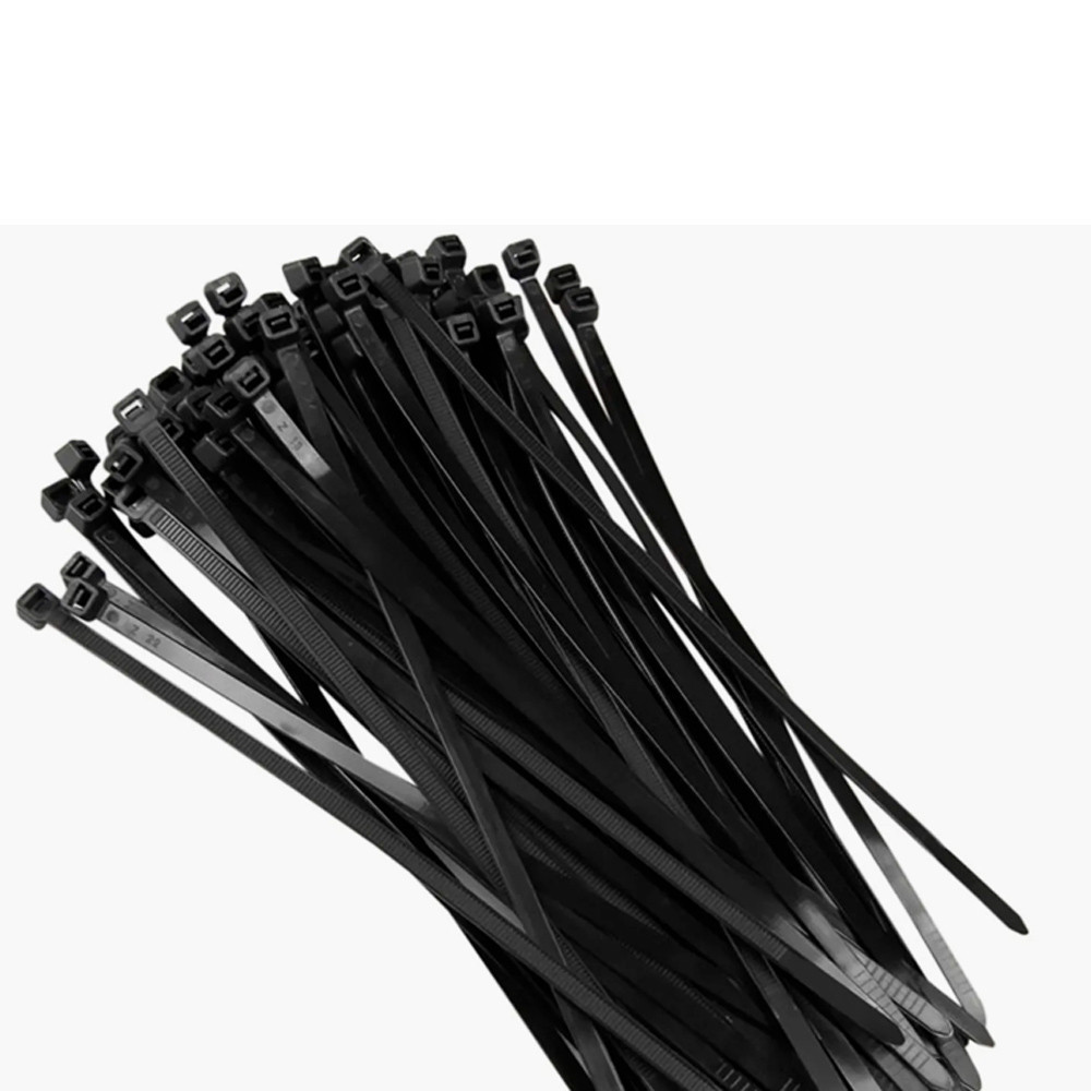 Jogo de 100 Abraçadeira Nylon Enforca Gato Preta 100 x 4,8mm - Starfer
