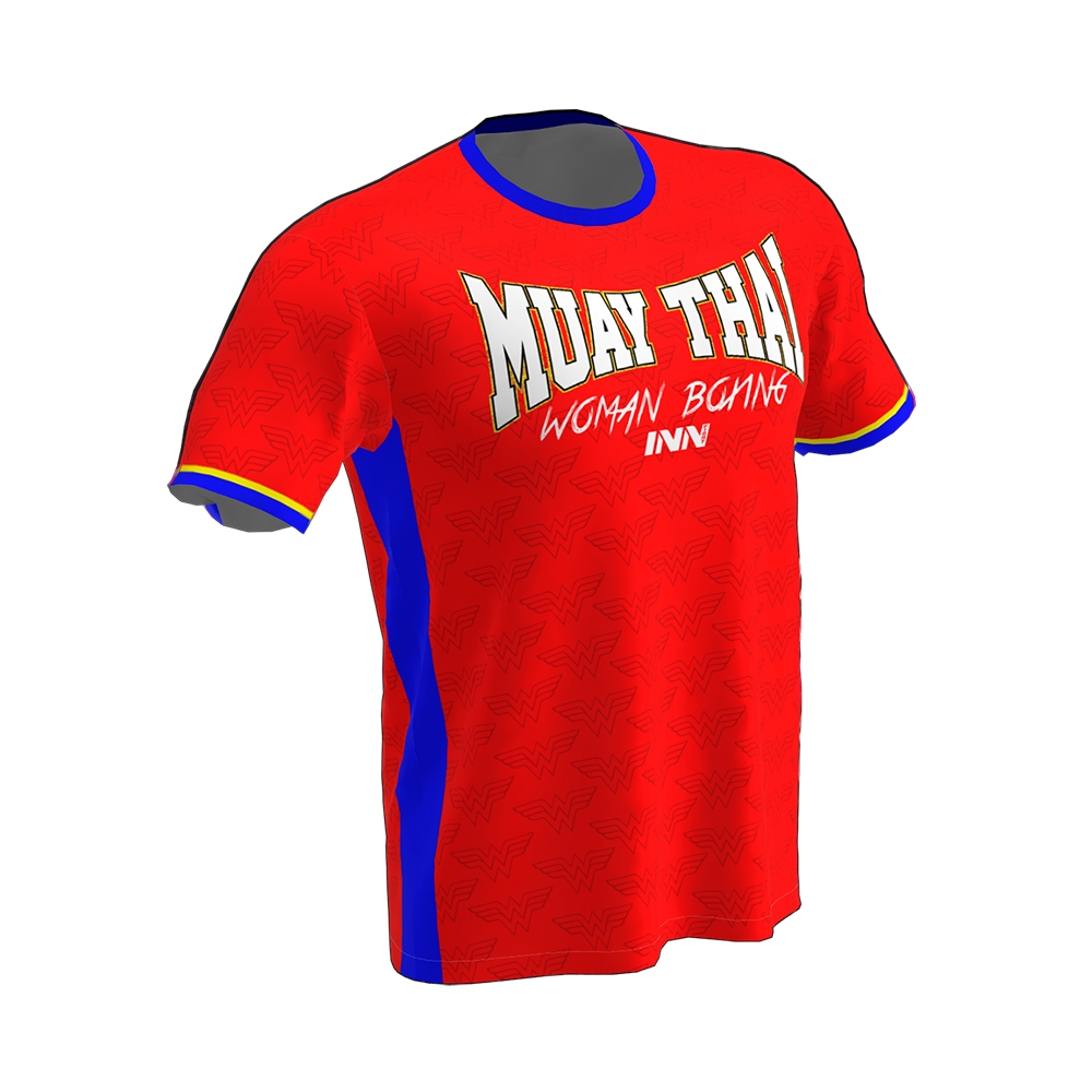 Camisa Camiseta Muay thai Manga Curta Wonder Woman