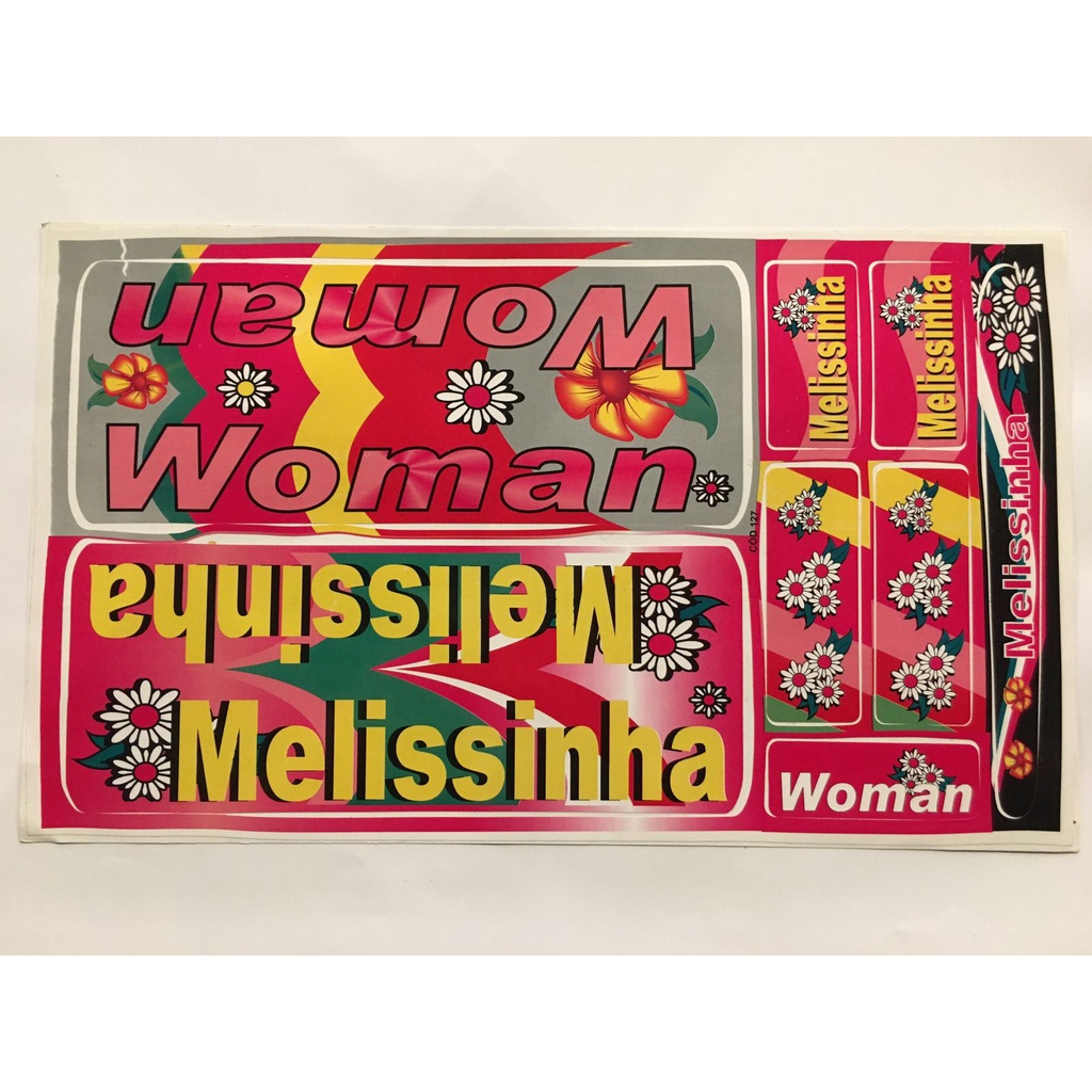 Adesivo Bicicleta Infantil Melissinha Woman Bike