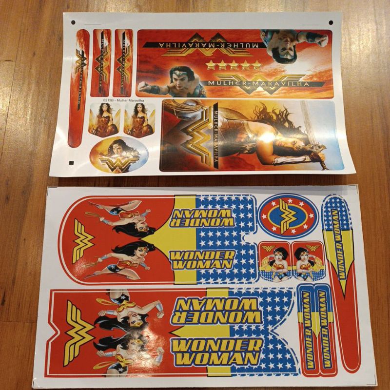 Adesivo Bicicleta Infantil Mulher Maravilha Wonder Woman Bike