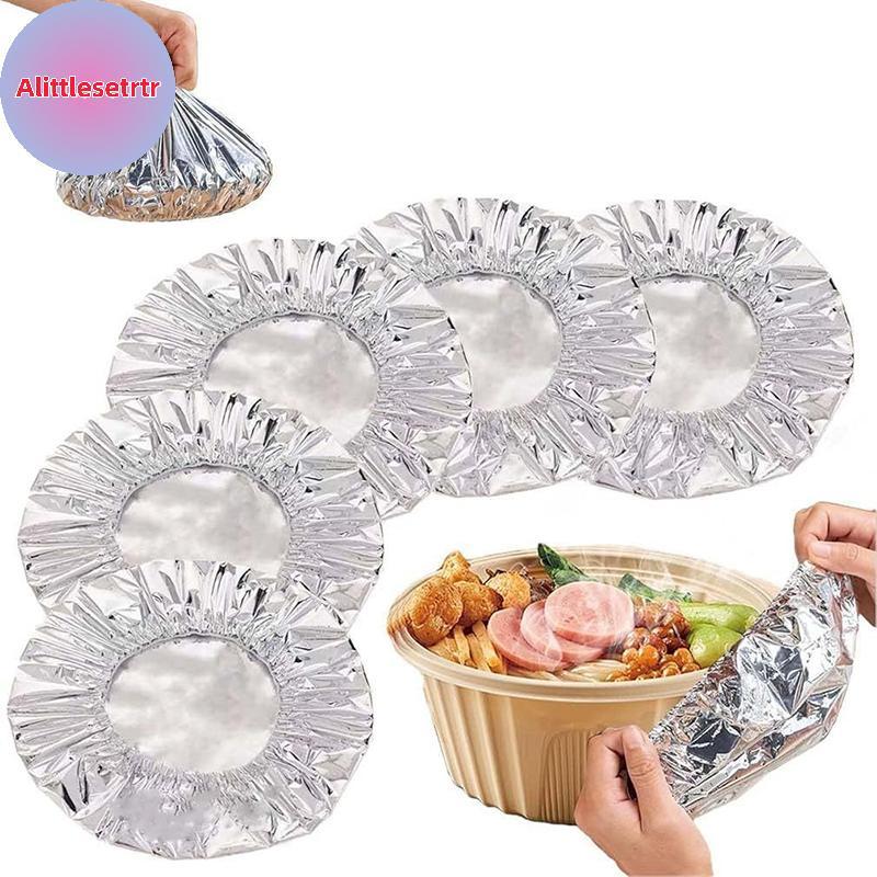 Tlesettrtr 20/100PCS Capas De Isolamento De Folha De Alumínio Repetíveis-Alimentos De Cozinha Ecológicas Para Armazename