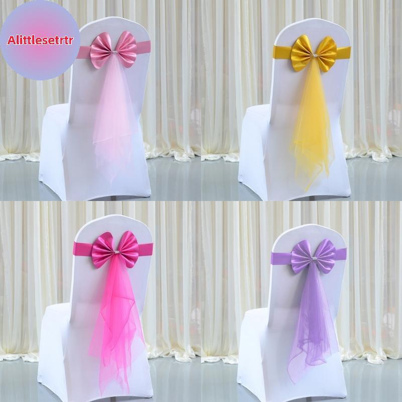 Tlesettrtr Organza Fita Cadeira Arco Estiramento Ba Capa Decoração De Festa De Casamento Elegante Acessório BR