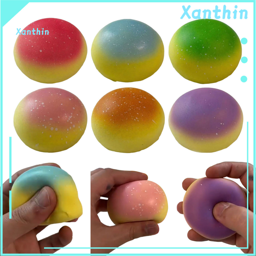 Slow Rebound Stress Toy Bread Squeeze Soft Ball – Realistic Matcha Cheesecake Shape Decompression Fidget for Kids Adul