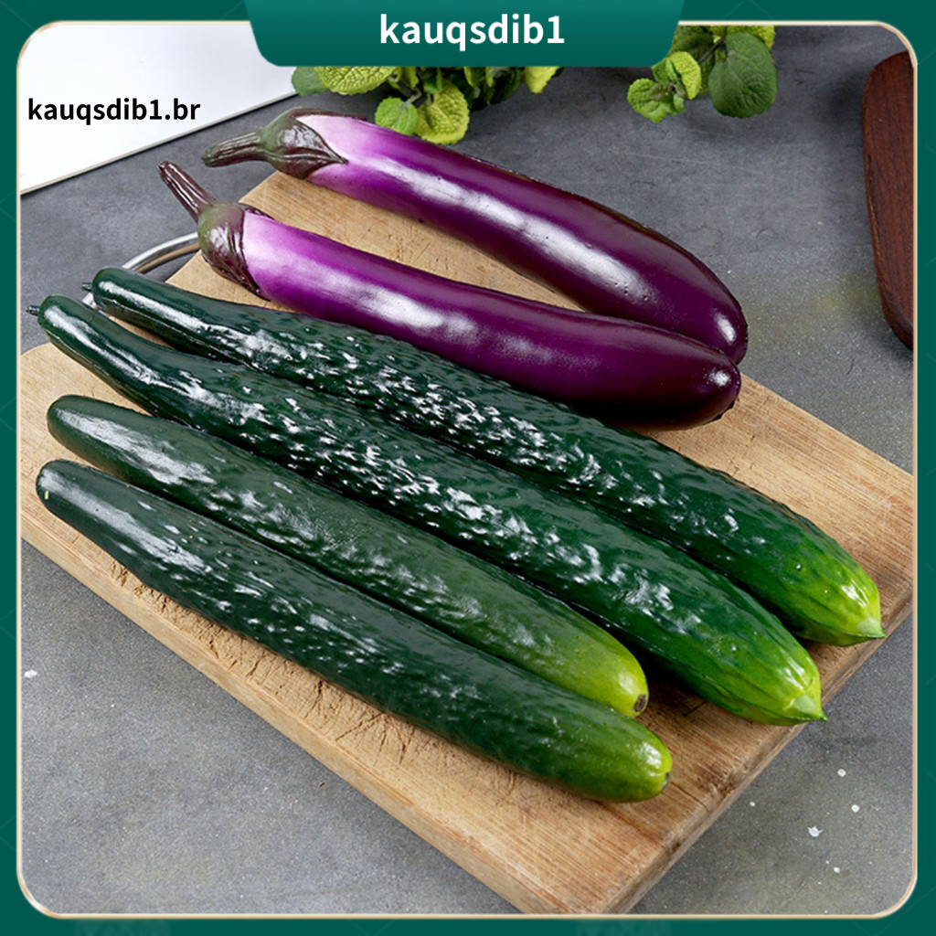Elastic Squeeze Ball Portable Toy Realistic Vegetable Stress Balls – Soft Pu Slow Rise Cucumber Eggplant Fidget Toys f