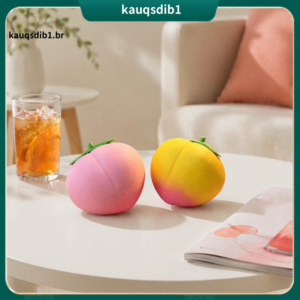 Tpr Stress Ball Giant Peach Relief Toy – Realistic Squeeze Desk for Adults Kids Perfect Reliever Fun Fruit Shape for H