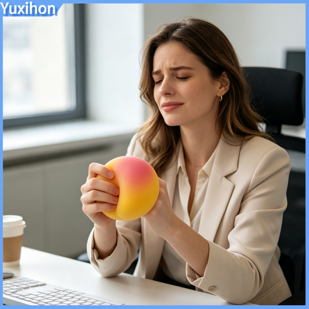 Slow Rebound Toy Tactile Giant Peach Squeeze Realistic Stress Relief Fruit Ball Fidget for Home Office Relaxation Perfec