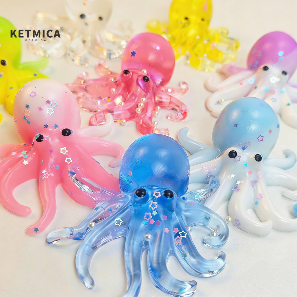 Stress Relief Toy Reusable Ball Realistic Octopus Squeeze Soft Slow-rising Tpr Fidget Gadget for Kids Adults Perfect Dec