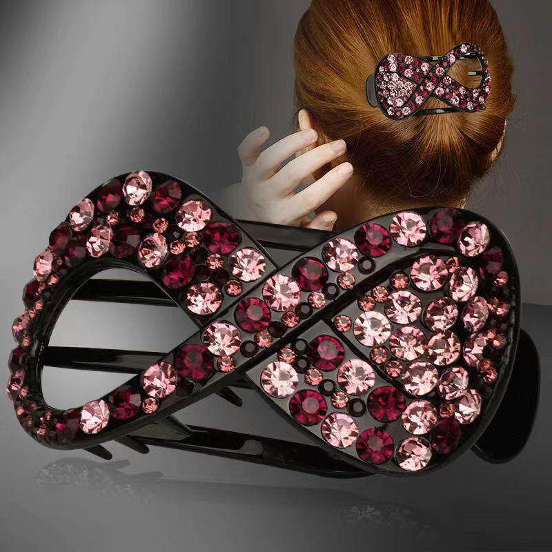 Estilo coreano High-End moda mãe cabelo strass grande Duckbill clipe acessórios de cabelo feminino