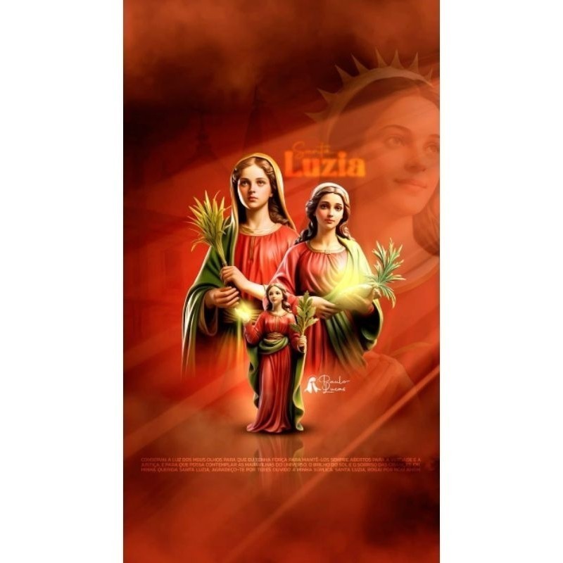 Quadro Decorativo Santa Luzia Protetora dos Olhos