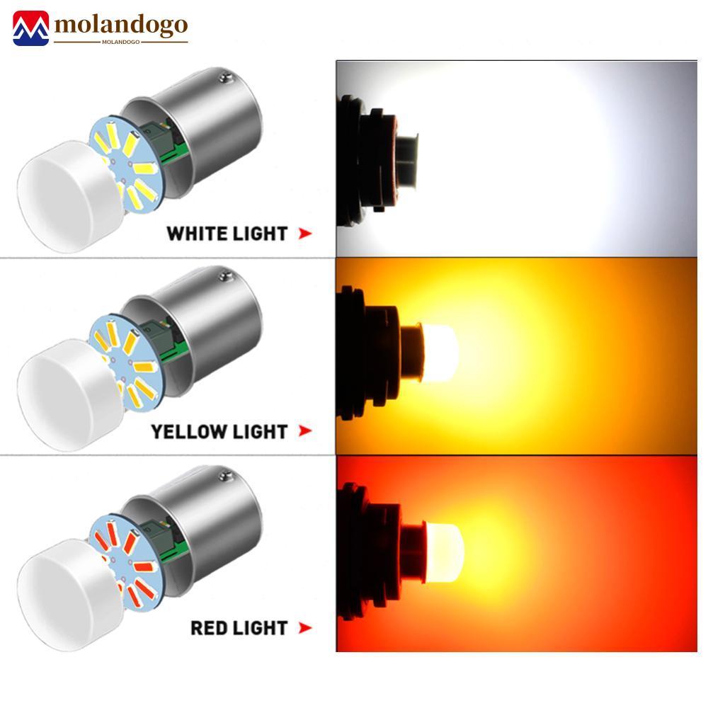 Mandogo 1Pc 1156 BA15S/1157 Luz Do Carro Automóvel Motocicleta LED Sinal De Volta Freio 12V Alto Brilho Universal Lâmpad