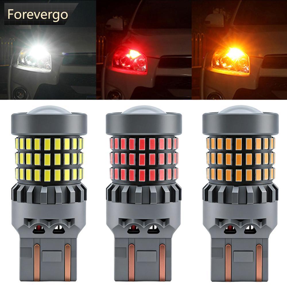 FOREVERGO 1156/1157/3157/7443 Carro LED Farol Lâmpadas Luzes De Sinal De Freio Reverso Volta Lâmpada Correndo Luz Brilha