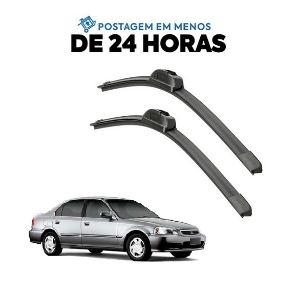 Kit Palheta Limpador Parabrisa Civic 1991 1992 1993 1994 1995 1996 1997 1998 1999 2000