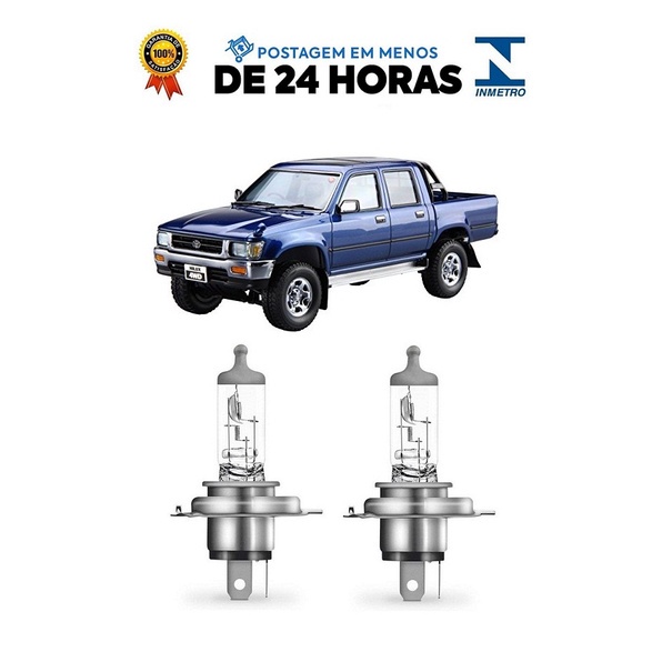 Par Lampada Farol Hilux Pickup 1993 1994 1995 1996 1997 1998 1999 2000 2001 H4